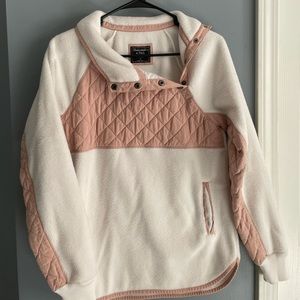 super cute pullover asymmetric fleece